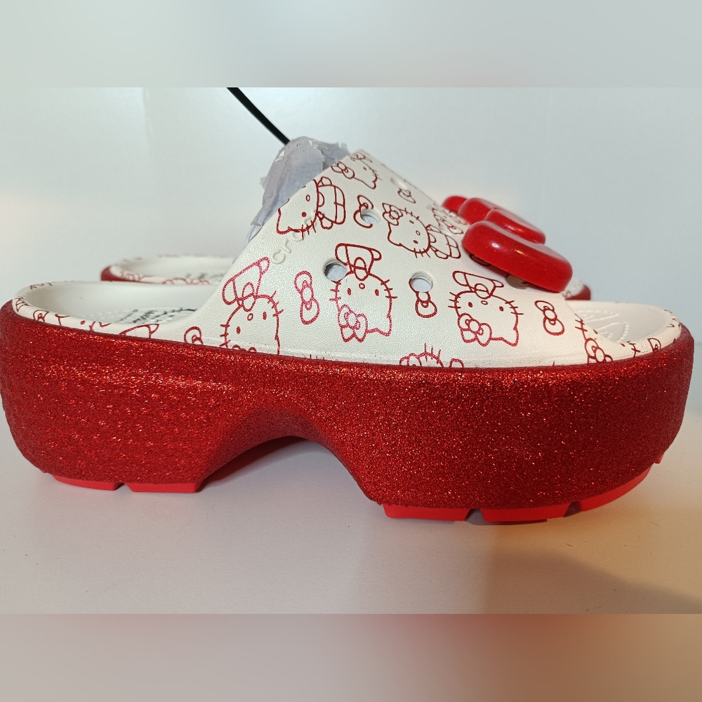 Crocs Hello Kitty Stomp Slide Women Sz 11 Men 9 50th anniversary edition Anime